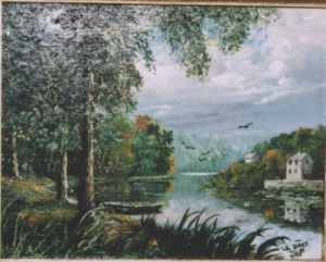 Maison au bord du lac